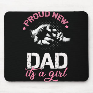 Mousepad Orgulhoso Novo Pai É Uma Menina Promovido a Camise