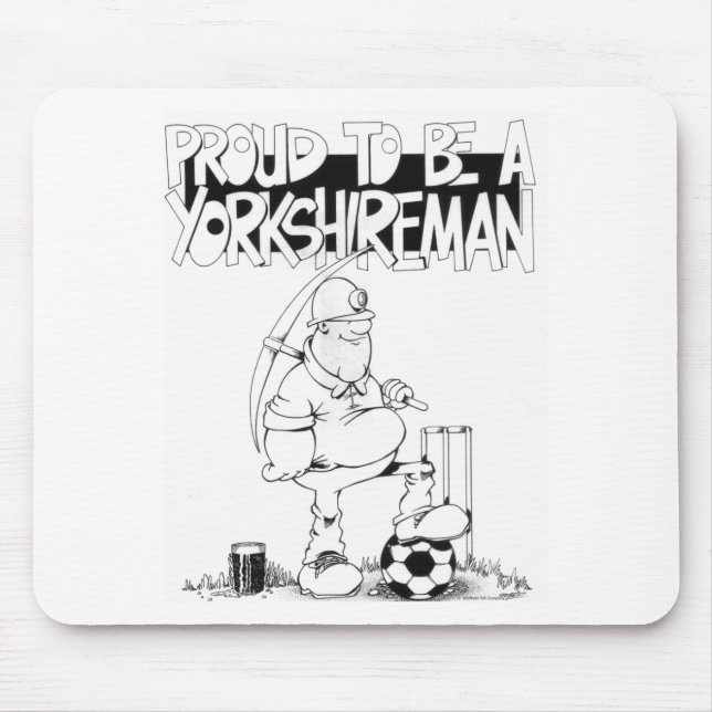 Mousepad Orgulhoso ser um yorkshireman (Frente)