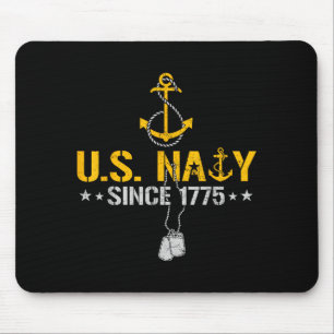 Mousepad Orgulhoso veterano naval desde 1775 âncora marinhe