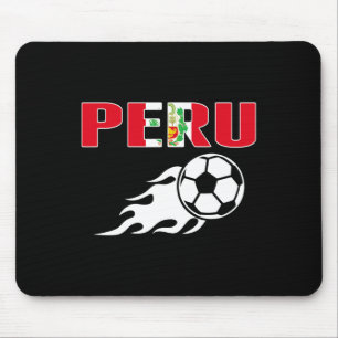 Mousepad Orgulhosos Fãs de Futebol do Peru Camisa Bandeira