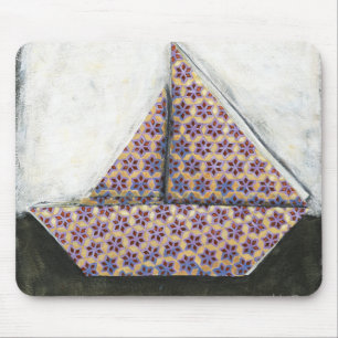 Mousepad Origami Sailboat no papel Star Design