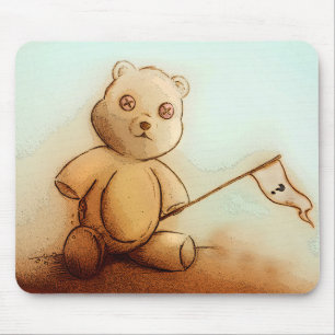 Mousepad original da arte do vintage - ursinho