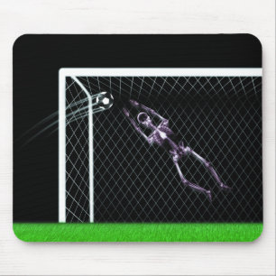 MOUSEPAD ORIGINAL DE ESQUELETO DO GOALIE DO FUTEBOL DO RAIO