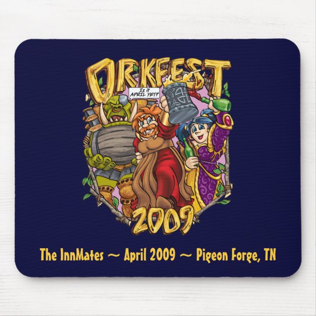 Mousepad OrkFest09m, InnMates ~ o pombo do ~ do abril de (Frente)
