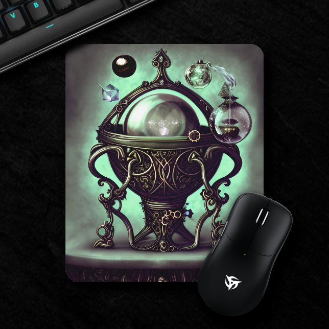 Mousepad Ornamentado Cauldron com esfera e órbitas de crist (Criador carregado)