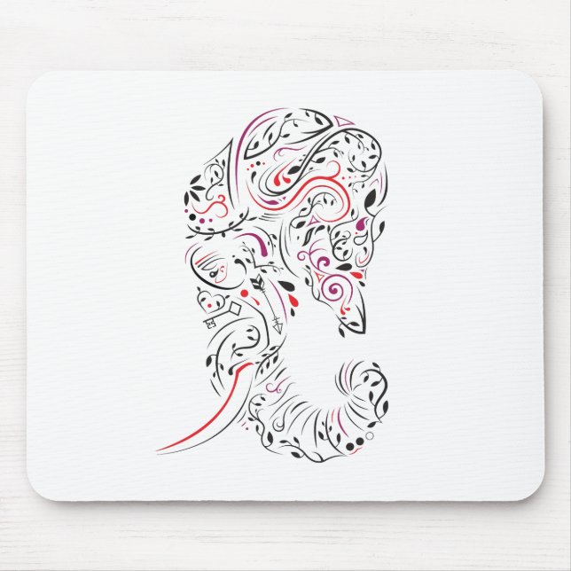 Mousepad ornamentado elefante (Frente)