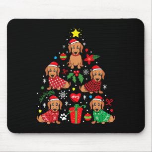 Mousepad Ornamento de Árvore de Natal Engraçado Cão Engraça