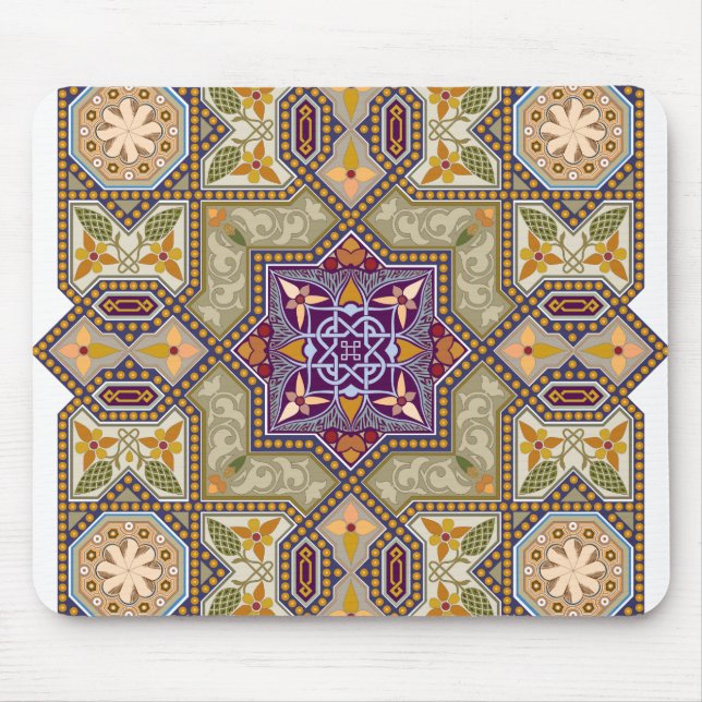 Mousepad Ornamento de desenho vintage (Frente)