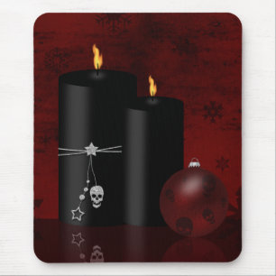 Mousepad Ornamento de Velas de Natal Gótica