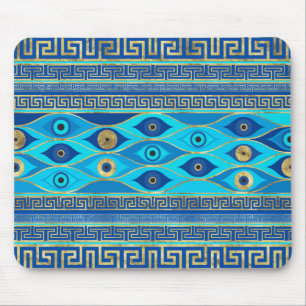 Mousepad Ornamento grego de Mau, olhos e chaves gregas