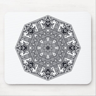 Mousepad Ornamento redondo da mandala
