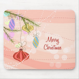 Mousepad Ornamentos bonito, Pia de Natal Rosa