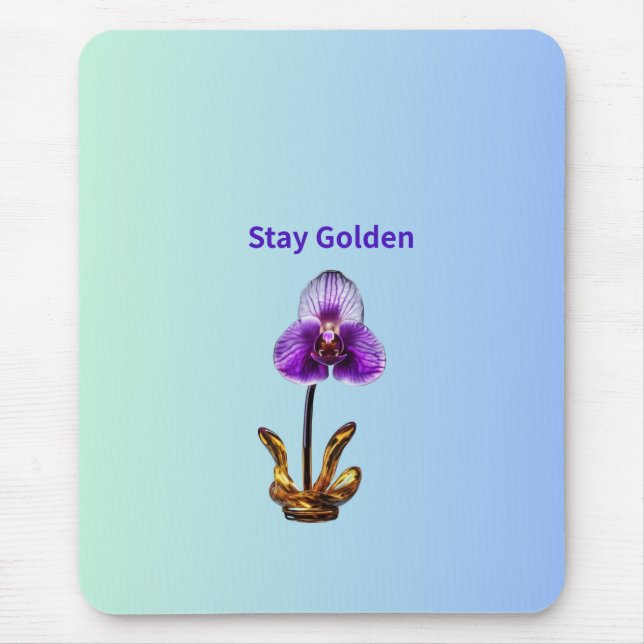 Mousepad Orquídea Dourada Duradoura (Frente)