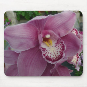 Mousepad Orquídea Roxa e Floral Colorida do Jardim