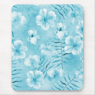 Mousepad Orquídeas Brancas Tropicais de Aqua Hibiscus Flora