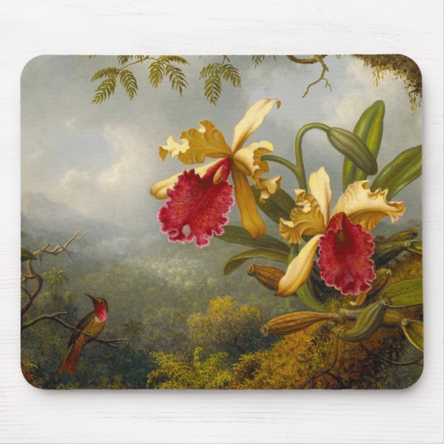 Mousepad Orquídeas e Hummingbird (Frente)