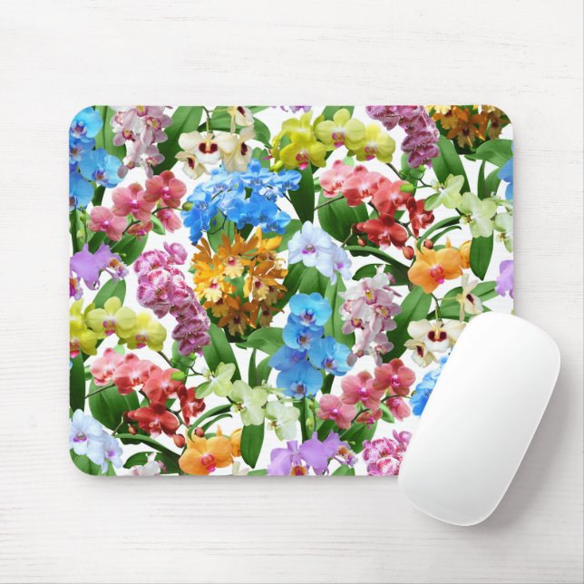 Mousepad Orquídeas Tropicais (Com mouse)