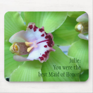 Mousepad Orquídeas Verdes - seu texto
