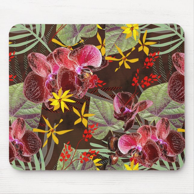 Mousepad Orquídeas vermelhas. (Frente)