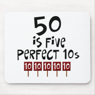 Mousepad os 50th presentes de aniversário, 50 são 5 10s