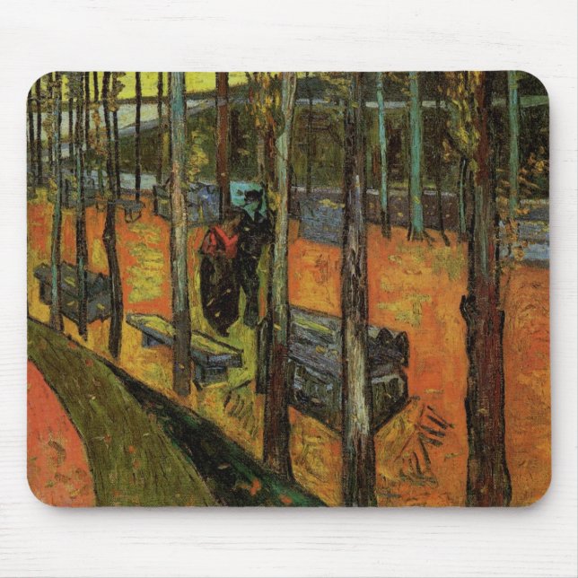 Mousepad Os Alyscamps (Cemitério) por Vincent van Gogh (Frente)