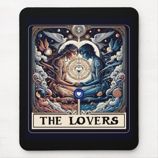 Mousepad OS AMANTES Tarot Celestial Homem e Mulher Almas Gê (Frente)