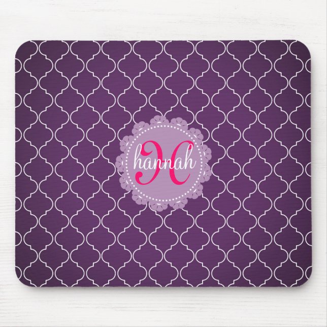 Mousepad Os azulejos roxos modernos de Bristol (Frente)