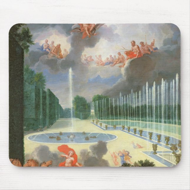 Mousepad Os bosques de Versalhes. Ideia da piscina do (Frente)