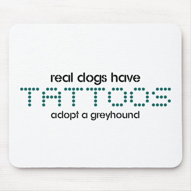 Mousepad Os cães reais têm tatuagens (Frente)