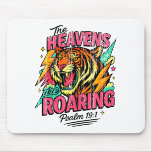 Mousepad Os Céus Estão Rugindo Salmo 19_1 Tigre Cristão