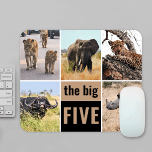 Mousepad Os Cinco Grandes Animais Selvagens Foto Safari Afr