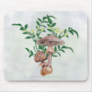 Mousepad Os cogumelos manchados ouro, estrela florescem