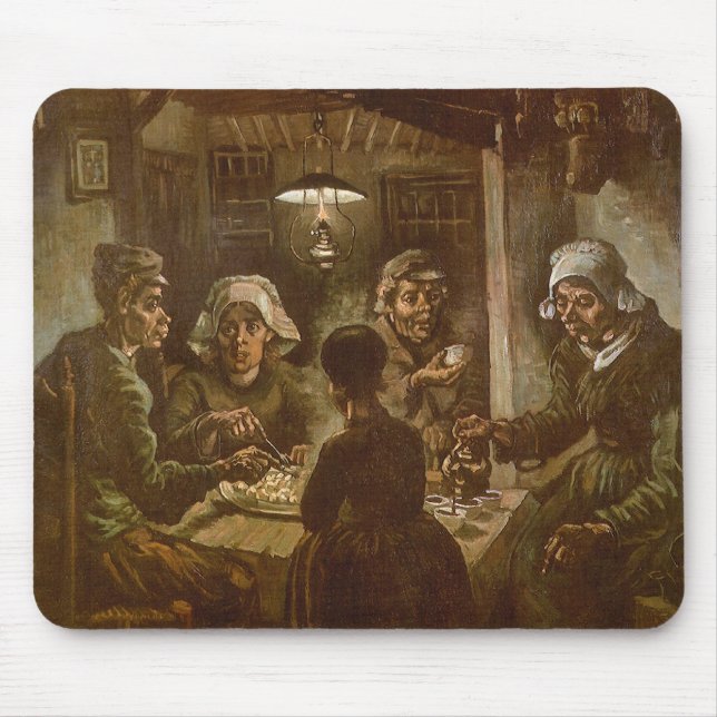 Mousepad Os comedores de batata de Vincent van Gogh (Frente)