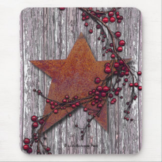 Mousepad Os conselhos do celeiro com estrela oxidada