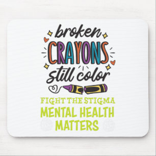Mousepad Os Crayons Ainda Colorem O Problema Da Saúde Menta
