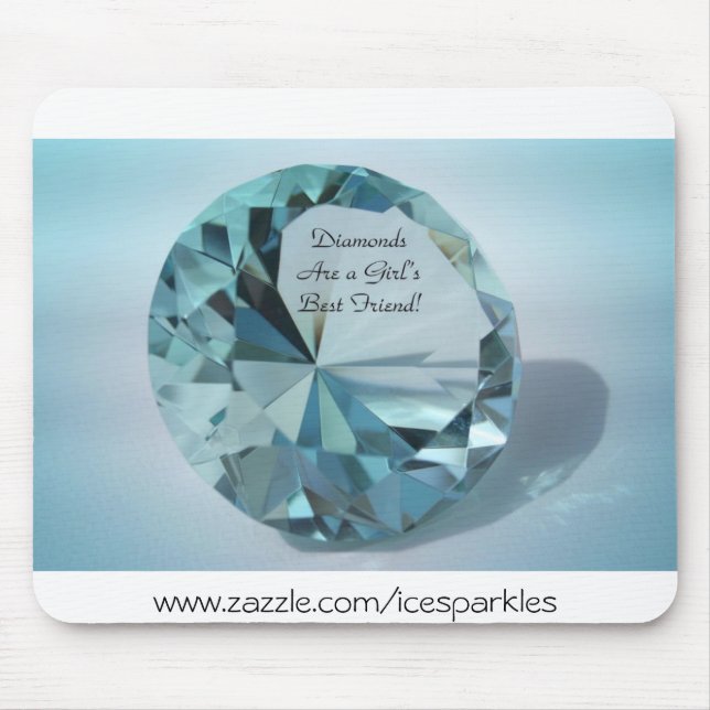 Mousepad os diamantes são um melhor amigo das meninas (Frente)