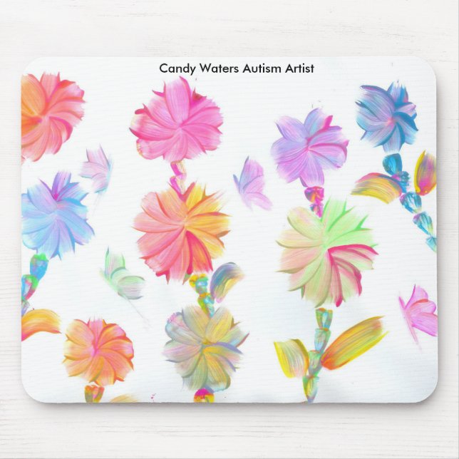 Mousepad Os doces molham o artista do autismo (Frente)