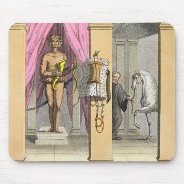 Mousepad Os estábulos do cavalo de Caligula, Incitata, (Frente)