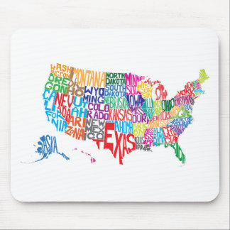 Mousepad Os Estados Unidos nos nomes