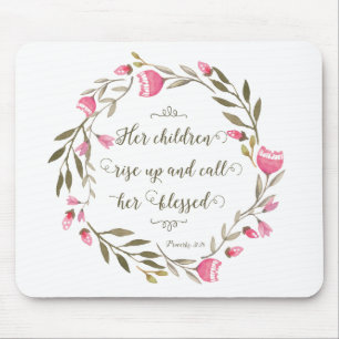 Mousepad Os Filhos Dela Levantam-Se E Chamam-Na De Abençoad