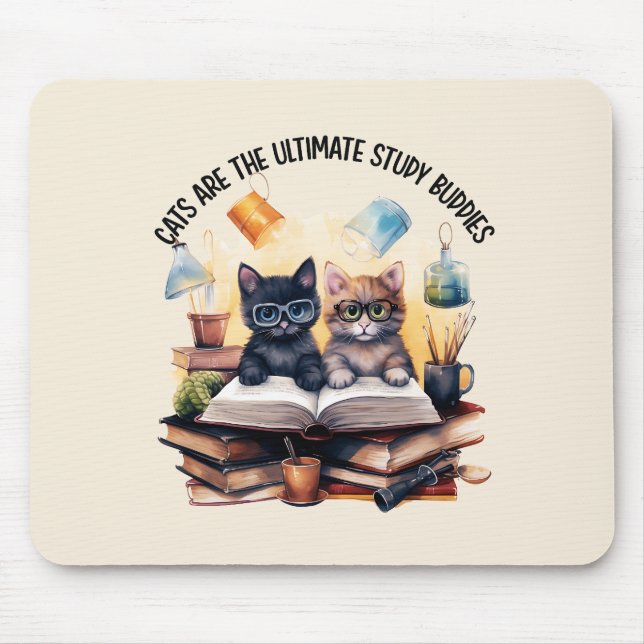 Mousepad Os Gatos São Os Últimos Amigos Do Estudo (Frente)