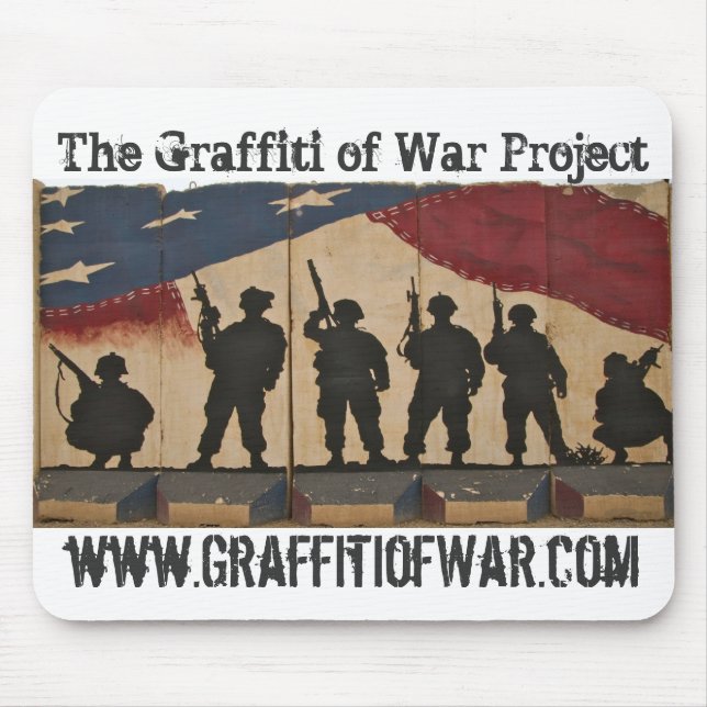 Mousepad Os grafites do projeto da guerra: Bandeira da (Frente)