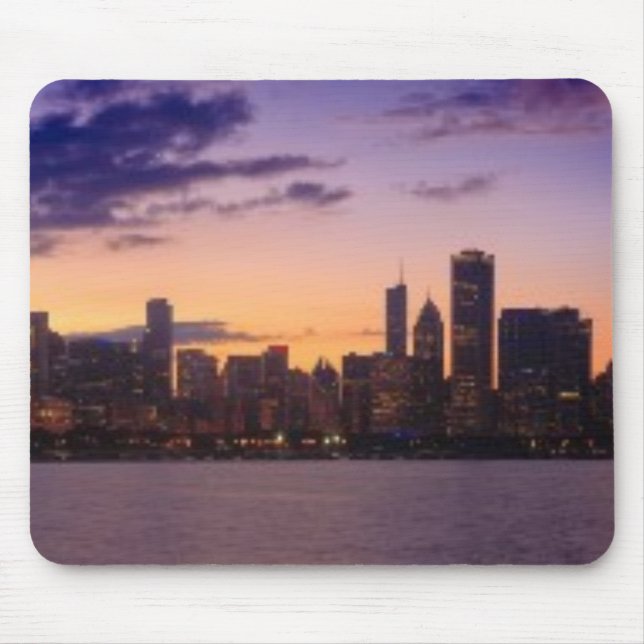 Mousepad Os grupos do sol sobre a skyline de Chicago (Frente)