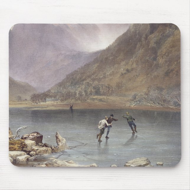 Mousepad Os irmãos molham, detalhe de patinadores de gelo, (Frente)