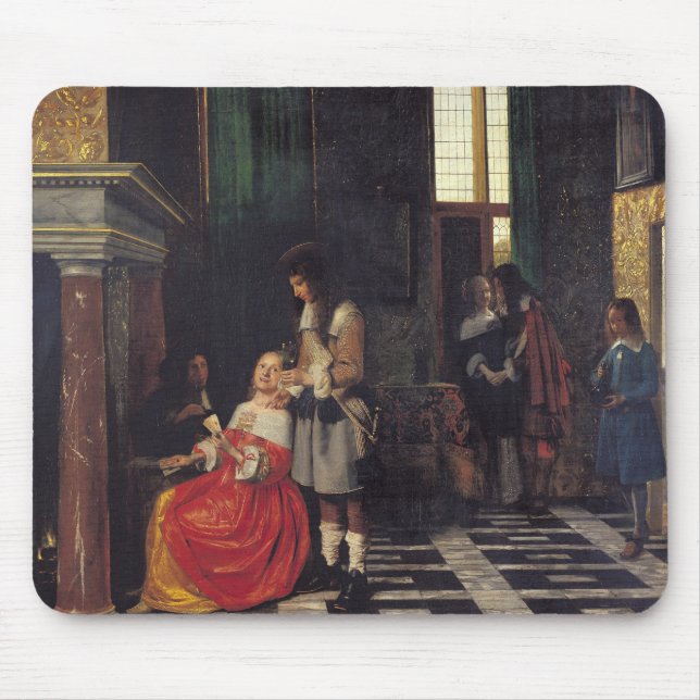 Mousepad Os jogadores de cartão, c.1663-65 (Frente)