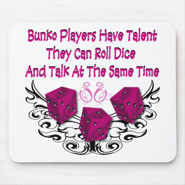 Mousepad Os jogadores do Bunko têm o talento (Frente)