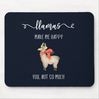 Mousepad Os lamas fazem-no me feliz, não tanto provérbio