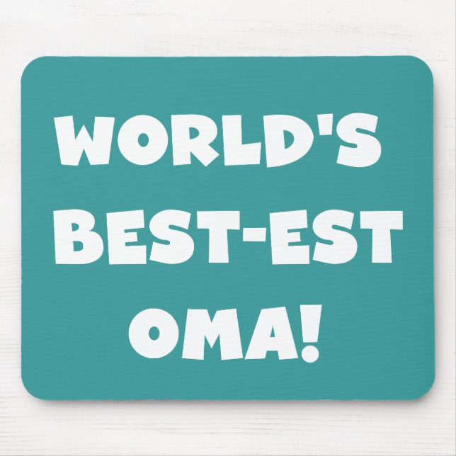 Mousepad Os melhores presentes brancos ou negros de óma do  (Frente)
