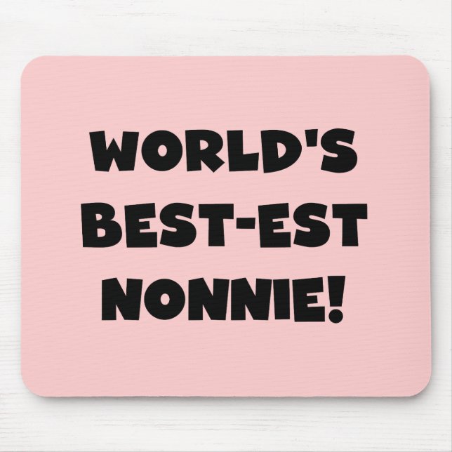 Mousepad Os melhores presentes nonnie do mundo em texto neg (Frente)
