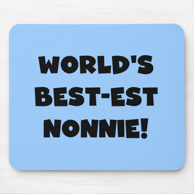 Mousepad Os melhores presentes nonnie do mundo em texto neg (Frente)
